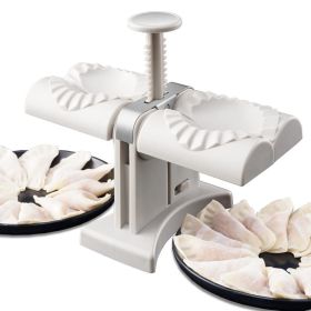 Collfa Automatic Dumpling Maker Mold Manual Ravioli Press Machine Dumpling Press Set Double Heads Mold Make 2 At A Time Quick Dumpling Empanadas