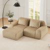 82" Modern L-Shaped Modular Sectional Sofa for Living Room,Flannelette Fabric,Oversized 2-Seater Couch,boneless sofa ,Movable Ottoman