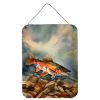 NEW Brook Trout Wall or Door Hanging Prints Aluminum Metal Sign Kitchen Wall Bar Bathroom Plaque Home Decor Front Door Plaque, 12x16, Multicolor