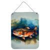 NEW Brown Trout Wall or Door Hanging Prints Aluminum Metal Sign Kitchen Wall Bar Bathroom Plaque Home Decor Front Door Plaque, 12x16, Multicolor