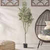 71 Inch Artificial Olive Tree, Artificial Tree Plants for Home Bedroom Living Room