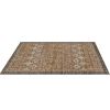 Large Area Rug 9 x 12 ft Anti-Skid Tear-Resistant Floor Mat Vintage Brown Green