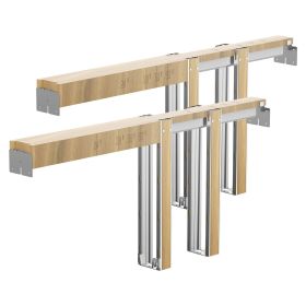 Pocket Door Frame Kit Pocket Door Kit for 48-72 in Wide 80 in High Soft Close