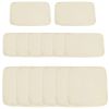Outdoor 14pc Patio Rattan Sofa Set Cushion Polyester Cover Replacement Set - No Cushion Included, Cream White