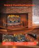23 Inch Electric Fireplace Log Heater with Crackling Sound Timer Remote