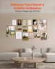 Framed Wall Art Prints Vintage Art Decor 16 PCS for Living Room & Bedroom