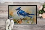 NEW Blue Jay Doormat Front Door Mat Indoor Outdoor Rugs for Entryway, Non Slip Washable Low Pile, 18H X 27W
