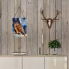 NEW Eurasian Eagle Owl Wall or Door Hanging Prints Aluminum Metal Sign Kitchen Wall Bar Bathroom Plaque Home Decor Front Door Plaque, 12x16