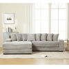 [NEW ARRIVED] [VIDEO PROVIDED] Oversized Two-Piece Couches, L Shaped Sofa, Corduroy, Left Chaise Daybed,with Armrests,Eight Throw Pillows,Corner Sofa