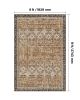 Large Area Rug 6 x 9 ft Anti-Skid Tear-Resistant Floor Mat Vintage Brown Green