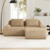 82" Modern L-Shaped Modular Sectional Sofa for Living Room,Flannelette Fabric,Oversized 2-Seater Couch,boneless sofa ,Movable Ottoman