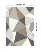 Large Area Rug 5 x 7 ft Anti-Skid Tear-Resistant Floor Mat Modern Charcoal Gray