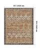 Large Area Rug 8 x 10 ft Anti-Skid Tear-Resistant Floor Mat Vintage Brown Green