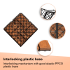 Acacia Wood Interlocking Deck Tiles Checker Pattern, 10PCS 12" x 12" Square Brown Acacia Hardwood Outdoor Flooring for Patio, Bancony, Pool Side,...