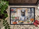 NEW Norwegian Elkhound The Chef Doormat Front Door Mat Indoor Outdoor Rugs for Entryway, Non Slip Washable Low Pile, 18H X 27W