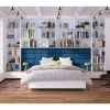 Jaxx Panelist Modern Padded Headboard – Set of 4 Wall Mounted Panels (Each 11.25" x 38") - King, Havana Brown Microvelvet
