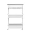 3-Tier Plastic Multi-Purpose Rolling Laundry Cart, Arctic White, Case Pack 1