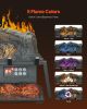 23 Inch Electric Fireplace Log Heater with Crackling Sound Timer Remote