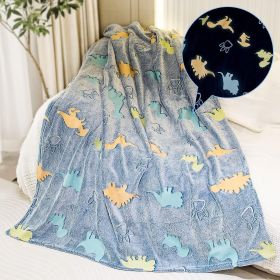 Glow In The Dark Throw Blanket, Blanket For Girls, Luminous Kids Blanket, Soft Blankets For 3,4,5,6,7,8,9,10 Year Old Girl Birthday Christmas Tha (Color: Blue)