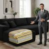 106.5" Modern Minimalist Modular Sectional Couch with Seat Cushion, Comfort L Shaped Sofa for Living Room, No Assembly Required