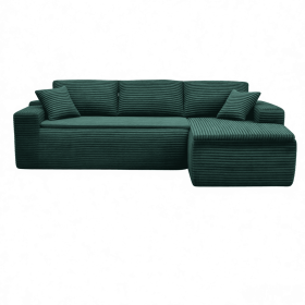 106.5" Modern Minimalist Modular Sectional Couch with Seat Cushion, Comfort L Shaped Sofa for Living Room, No Assembly Required (Color: Green-with Seat Cushion, Orientation: 3-seater Right Hand Facing)