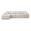 134" Modern Minimalist Modular Sectional Couch with Seat Cushion, Comfort L Shaped Sofa for Living Room, No Assembly Required