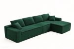 134" Modern Minimalist Modular Sectional Couch with Seat Cushion, Comfort L Shaped Sofa for Living Room, No Assembly Required