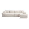 134" Modern Minimalist Modular Sectional Couch with Seat Cushion, Comfort L Shaped Sofa for Living Room, No Assembly Required