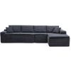 134" Modern Minimalist Modular Sectional Couch with Seat Cushion, Comfort L Shaped Sofa for Living Room, No Assembly Required
