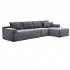 134" Modern Minimalist Modular Sectional Couch, Comfort L Shaped Sofa for Living Room, No Assembly Required