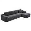 134" Modern Minimalist Modular Sectional Couch, Comfort L Shaped Sofa for Living Room, No Assembly Required