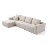 134" Modern Minimalist Modular Sectional Couch, Comfort L Shaped Sofa for Living Room, No Assembly Required