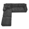 106.5" Modern Minimalist Modular Sectional Couch with Ottoman, Comfort L Shaped Sofa for Living Room, No Assembly Required