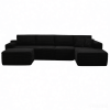 134" Modern Minimalist Modular Sectional Couch with Ottoman, Comfort L Shaped Sofa for Living Room, No Assembly Required