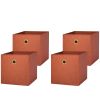 Collapsible Fabric Cube Storage Bins (10.5" x 10.5") 4 Pack