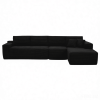 134" Modern Minimalist Modular Sectional Couch, Comfort L Shaped Sofa for Living Room, No Assembly Required