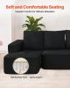 VEVOR Modular Sectional Sofa, L Shaped Modular Sofa with Chaise, Cloud Sectional Couch with High Rebound Sponge and Density