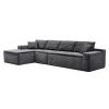 134" Modern Minimalist Modular Sectional Couch with Seat Cushion, Comfort L Shaped Sofa for Living Room, No Assembly Required