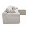 134" Modern Minimalist Modular Sectional Couch with Seat Cushion, Comfort L Shaped Sofa for Living Room, No Assembly Required