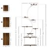 Outsunny Plant Stand Indoor, 8 Tier 62" S-Shaped Plant Shelf, Corner Plant Rack for Multiple Plants, Carbonised Finish