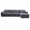 134" Modern Minimalist Modular Sectional Couch, Comfort L Shaped Sofa for Living Room, No Assembly Required