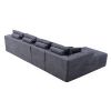 134" Modern Minimalist Modular Sectional Couch, Comfort L Shaped Sofa for Living Room, No Assembly Required
