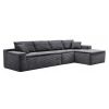 134" Modern Minimalist Modular Sectional Couch with Seat Cushion, Comfort L Shaped Sofa for Living Room, No Assembly Required