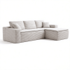 106.5" Modern Minimalist Modular Sectional Couch with Seat Cushion, Comfort L Shaped Sofa for Living Room, No Assembly Required