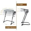Adjustable Folding TV Tray With Cup Holder 20.87"W x 14.76"D x 27.76"H