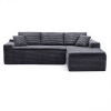 106.5" Modern Minimalist Modular Sectional Couch with Seat Cushion, Comfort L Shaped Sofa for Living Room, No Assembly Required