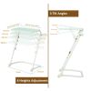 Adjustable Folding TV Tray With Cup Holder 20.87"W x 14.76"D x 27.76"H