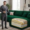106.5" Modern Minimalist Modular Sectional Couch with Seat Cushion & Ottoman, Comfort L Shaped Sofa for Living Room, No Assembly Required